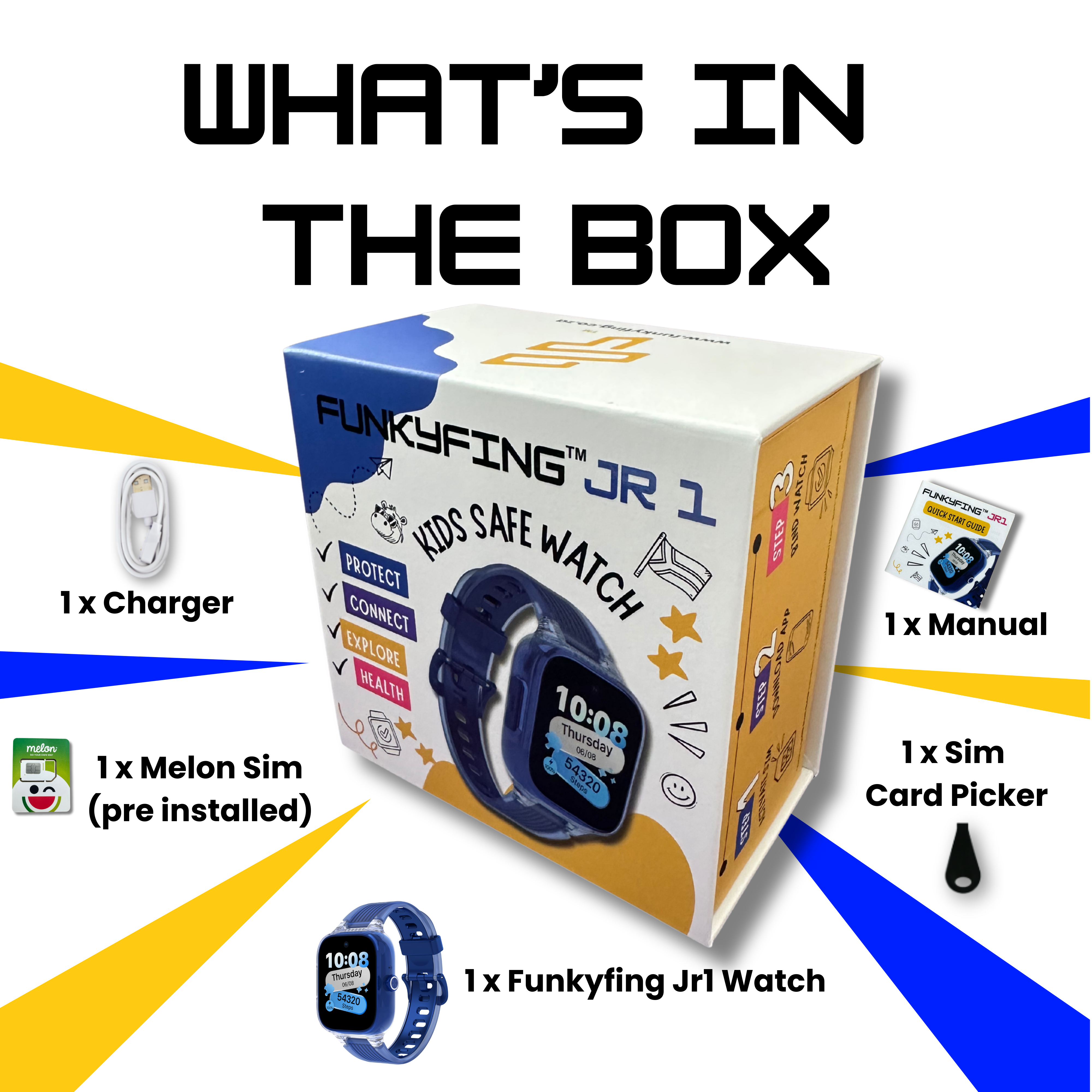 Funkyfing Jr 1 - The saftest smartwatch for kids